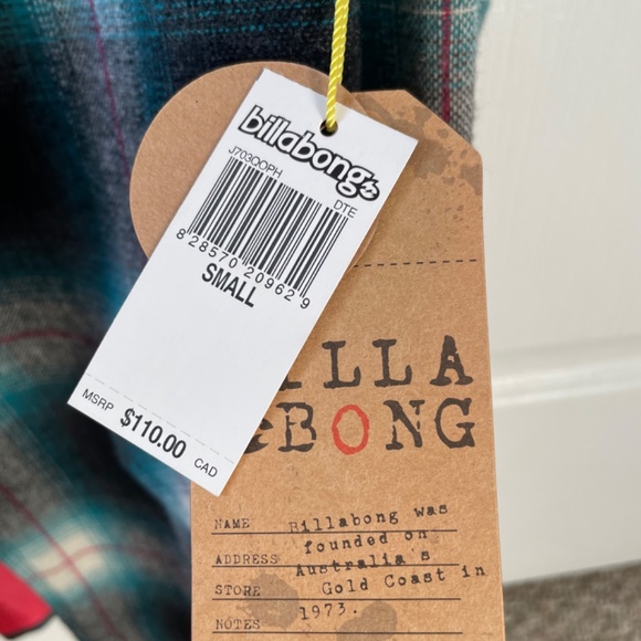 Billabong Brand New plaid Jacket - Picture 2 of 4